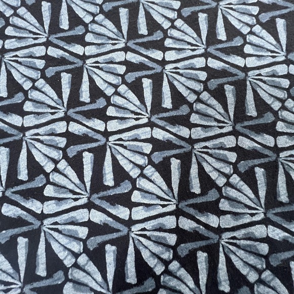 Fresh Produce Tunic Top Womens 1X Blue White Geometric Print Casual Cotton USA - Picture 10 of 14